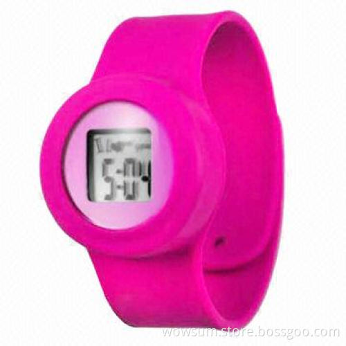 Kids' Silicone Slap Watch, Eco-frienldy Silicone, Various Colors are Available